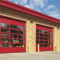 red firehouse garage doors
